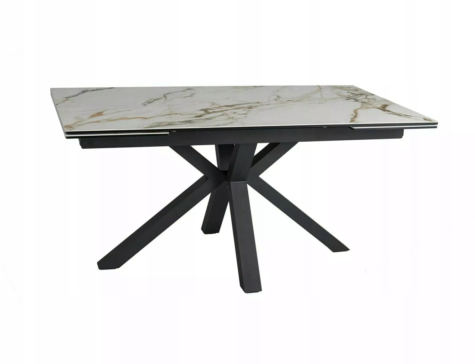 Stôl Columbus Ceramic biely/čierny 160-240x90 cm Sig