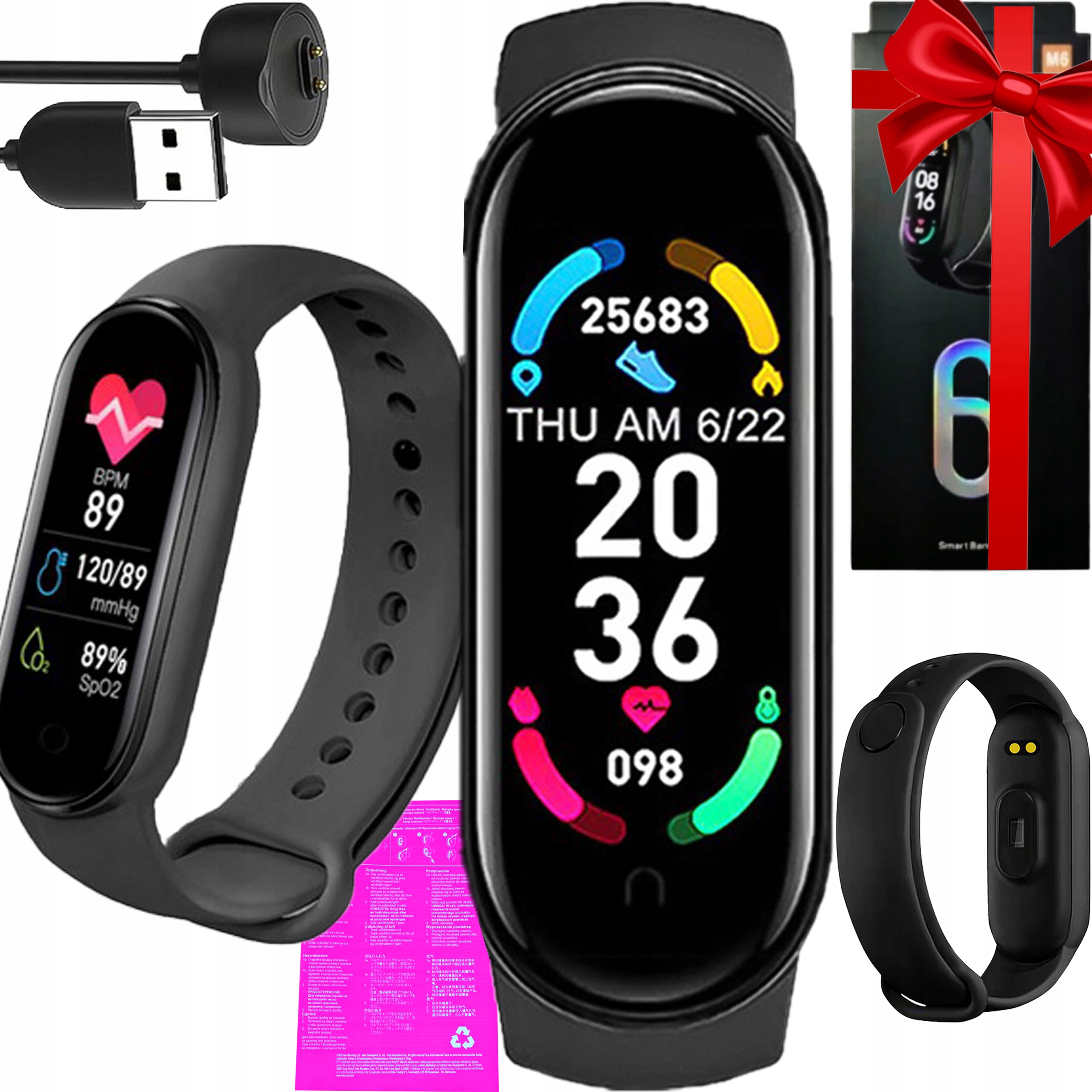 

Smartband M6 Smartwatch Opaska Sportowa Band Profi