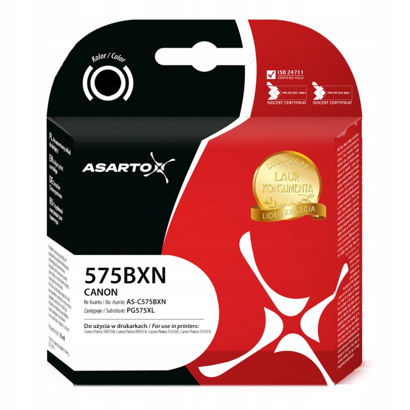 Tusz Asarto do Canon 575BXN 5437C001| PG575XL 420 str. black
