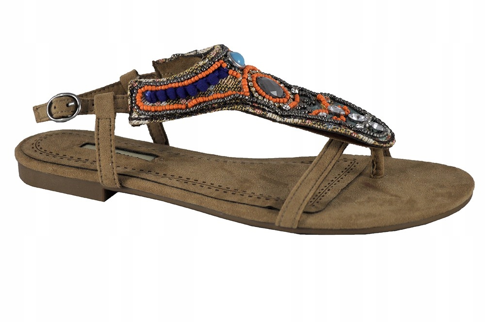 Sandały Japonki CORINA 8475 Brąz R-38 WYPRZEDAŻ !