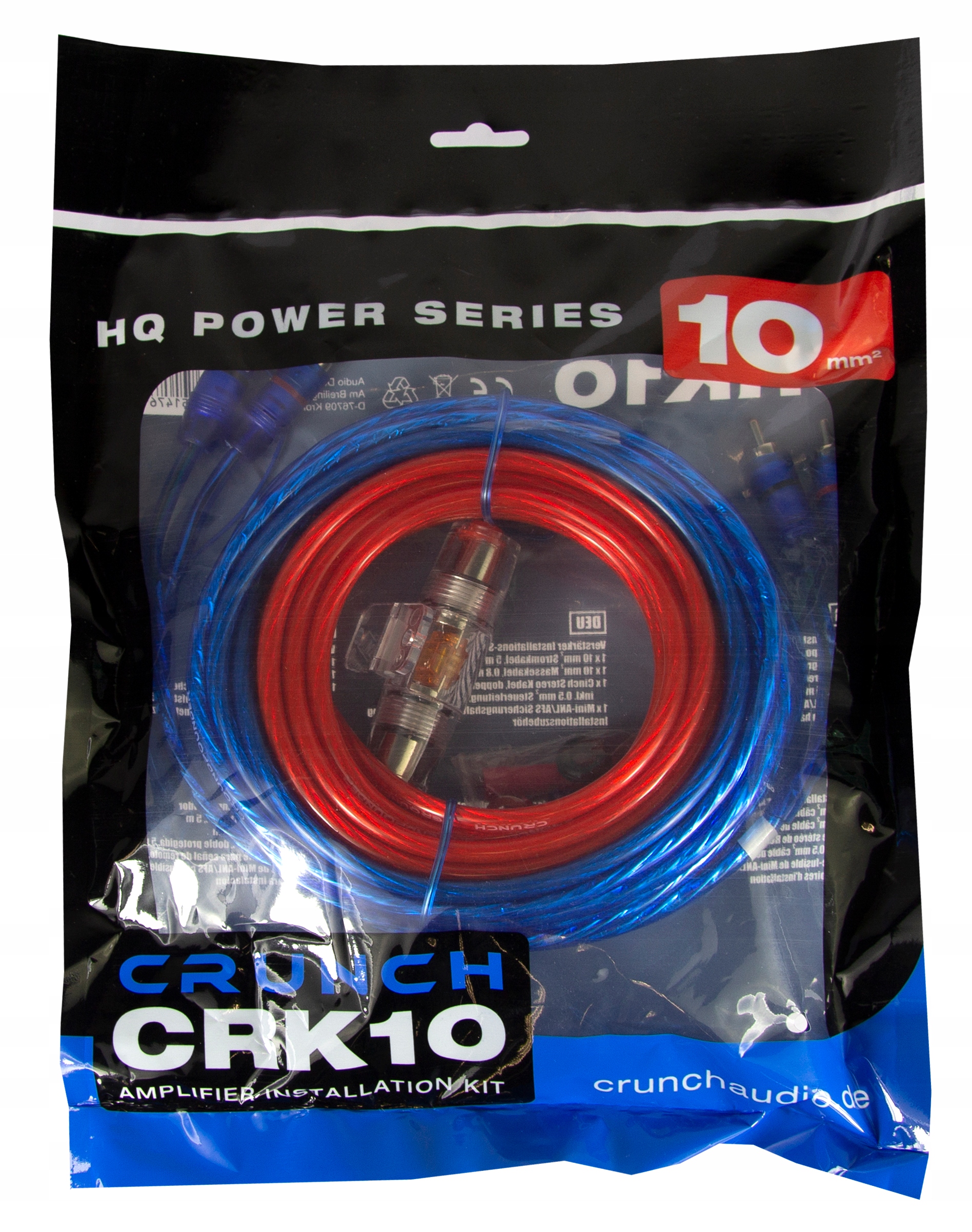 Sada Kabelů Pro Montáž Zesilovače 10 mm2 Crunch CRK10