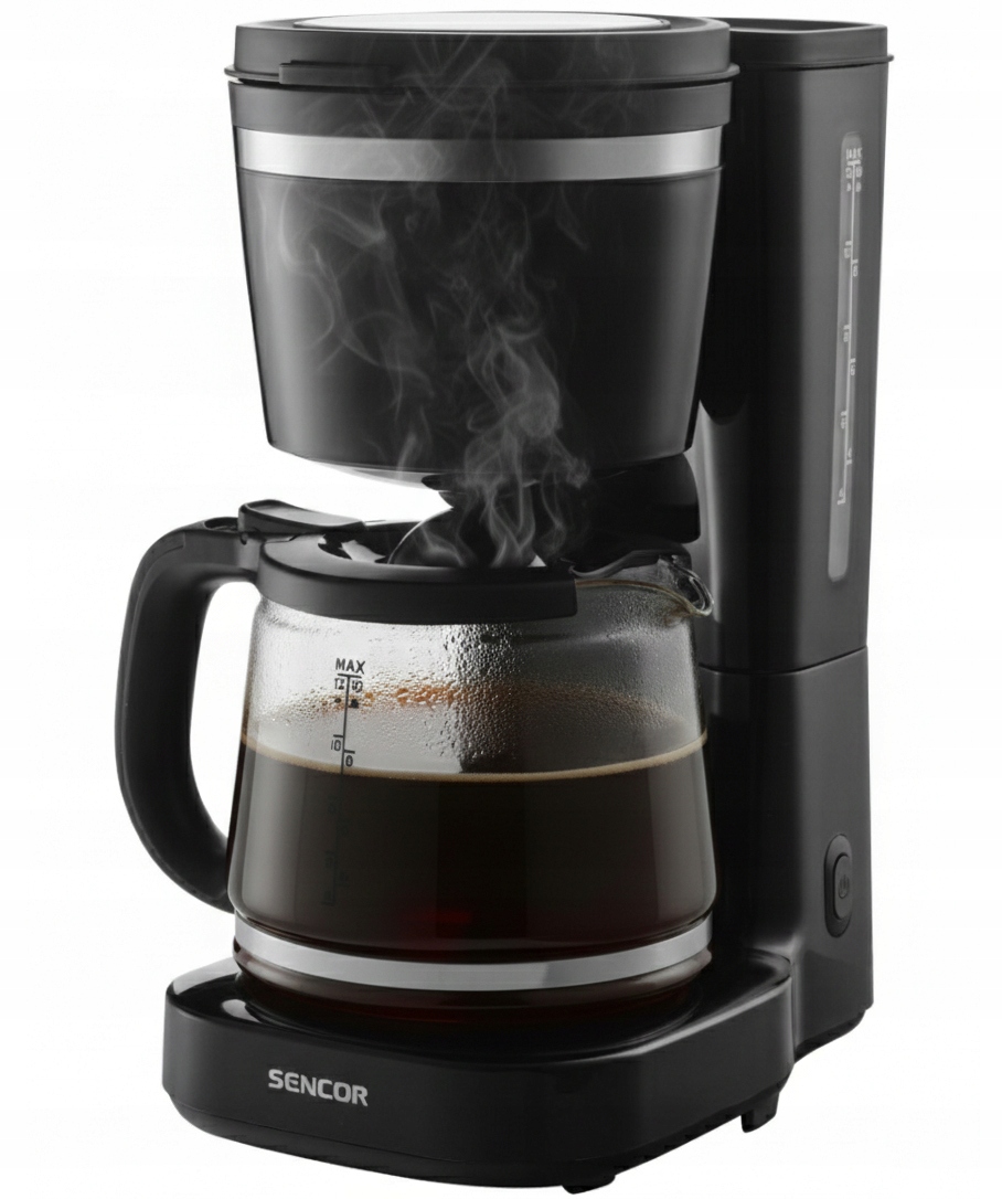 Ekspres Do Kawy Przelewowy Sencor 1000W Szklany Dzbanek 1,5L Sce 2710BK