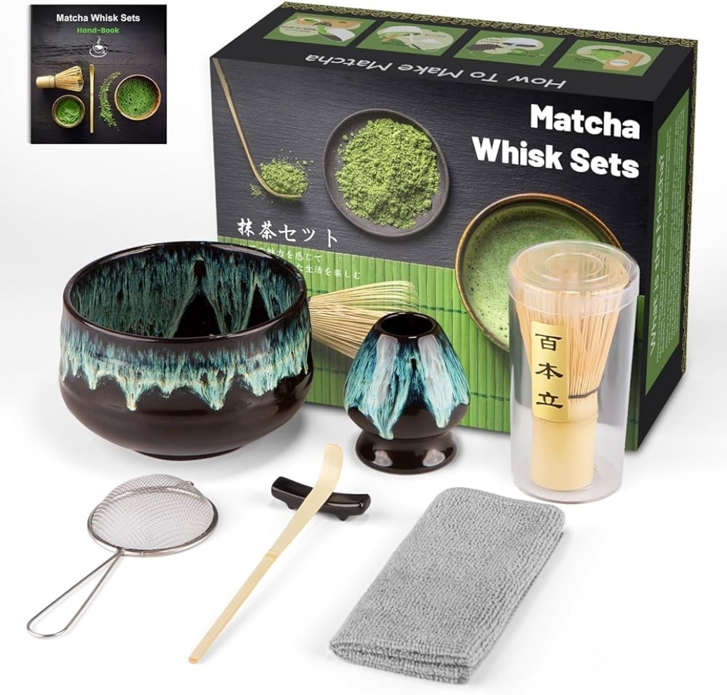 Bambusowy Zestaw do Herbaty Matcha Chashaku Miotełka Akcesoria