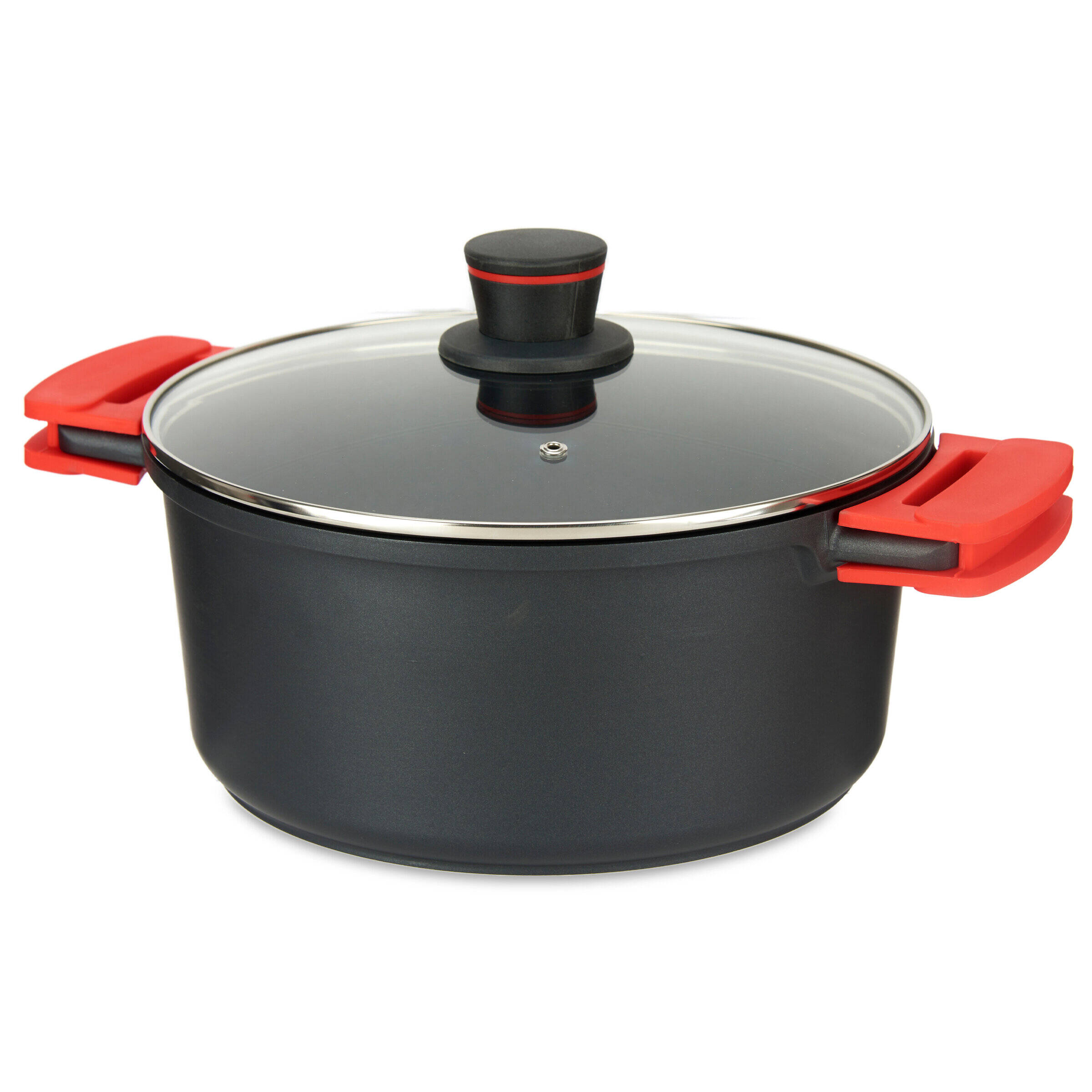 Hrniec S Pokrievkou Aluminiový Okrúhly Čierny 28X16,7 CM S Držadlami Molten