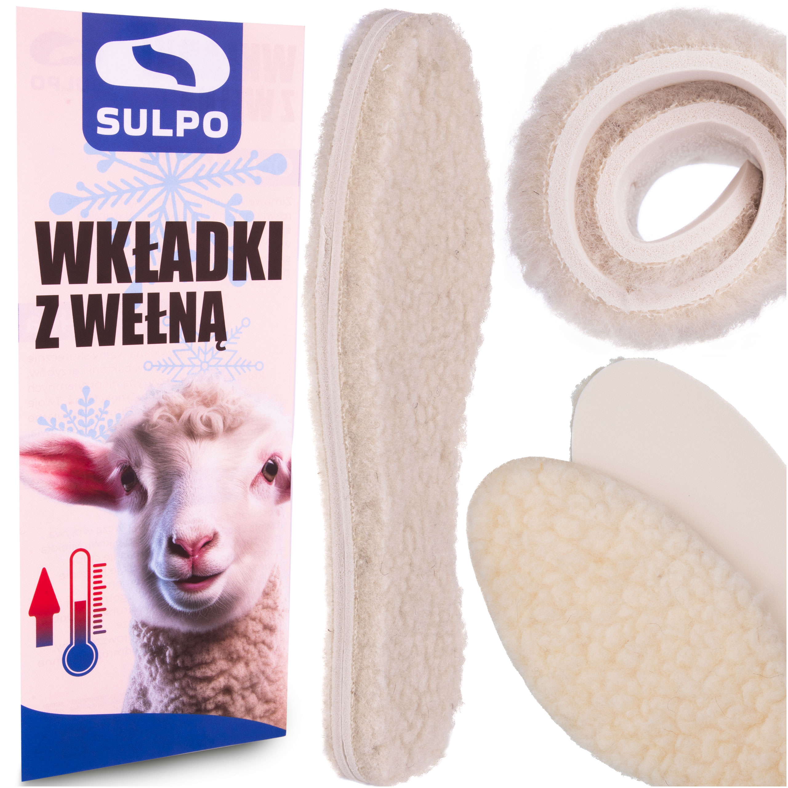 Zimowe wkładki dziecięce wkładki do butów ciepłe naturalna wełna pianka 26