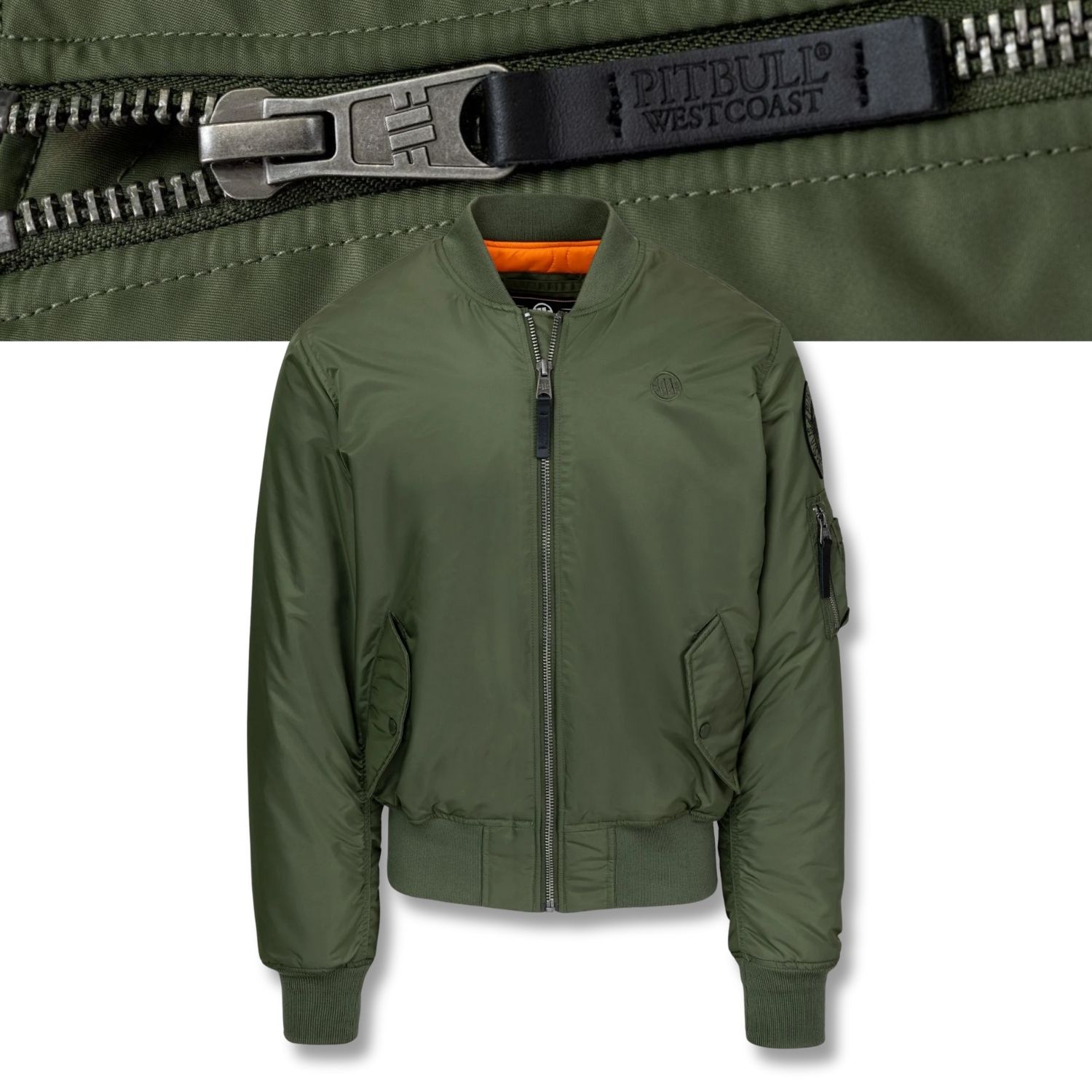 Pánská přechodná bomber bunda Pitbull MA-1 Verano Volný střih Bomber střih