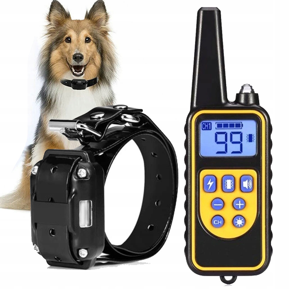 Elektrický Výcvikový Obojek Pro Psa Treser 800 M S Dálkovým Ovládáním, Voděodolný