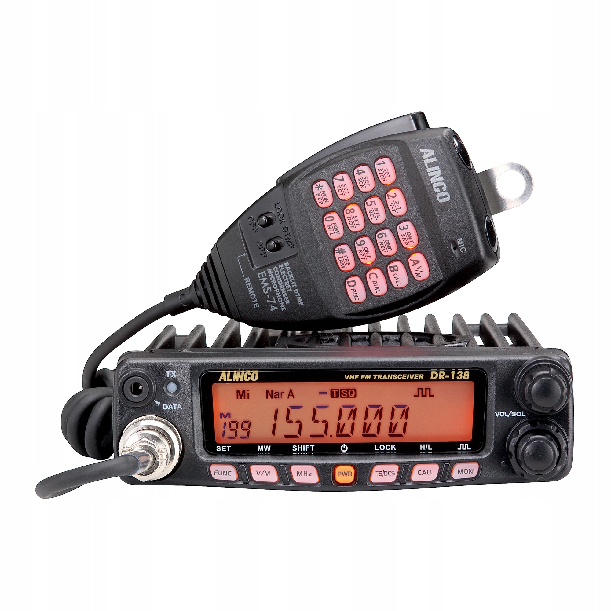 Vhf rádiostanica Pni Alinco DR-138HE 144-146MHz, 200 kanálov, Dmtf, 12V