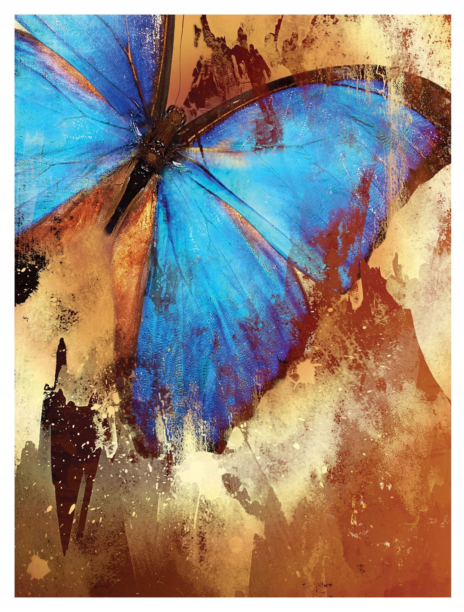 Fototapeta Modrý motýl vintage elegance vinylová 184x254 lepidlo