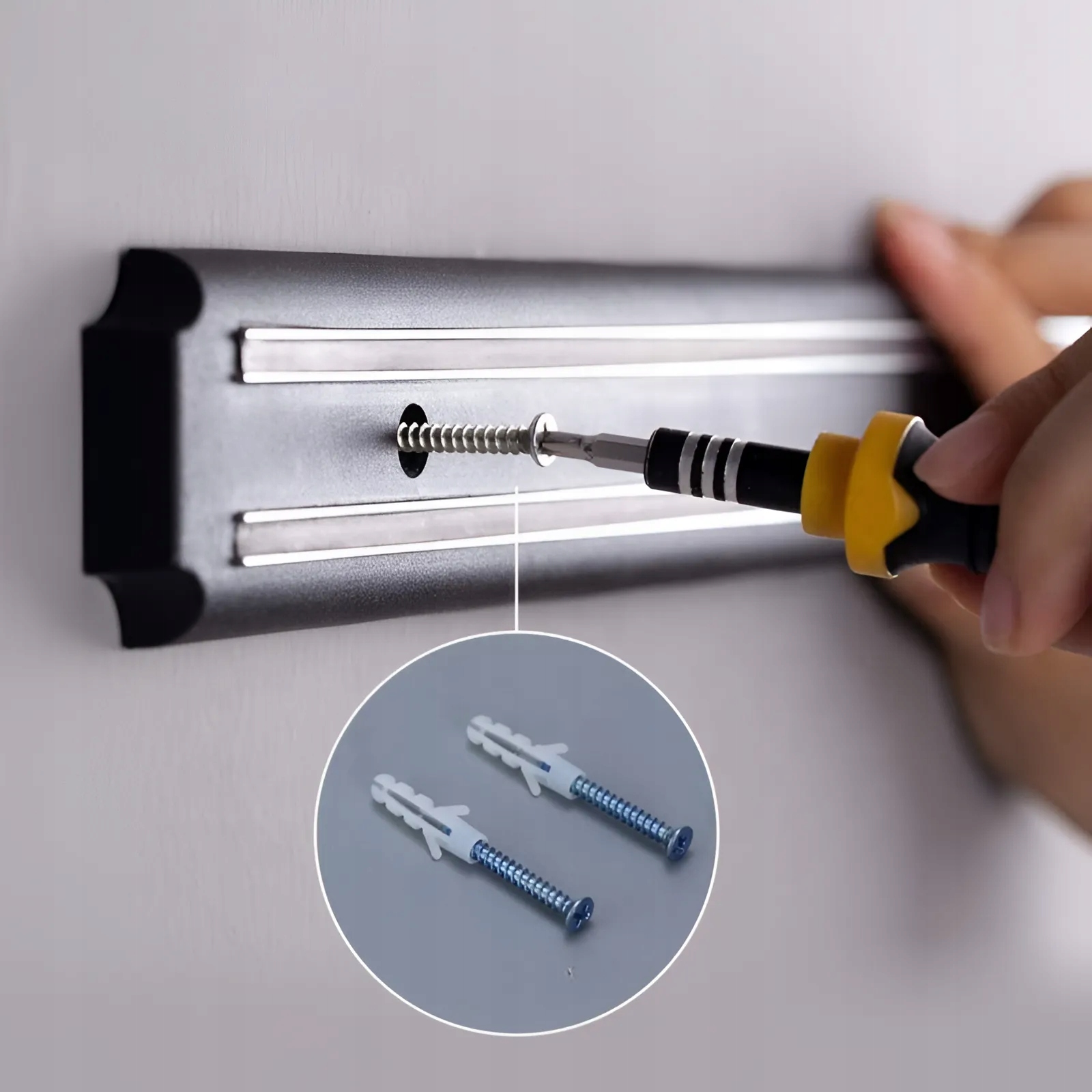 x3 UCHWYT MAGNETYCZNY LISTWA 50CM NA NOŻE NARZĘDZIA PRZYBORY KLUCZE KLAS/AB Szerokość produktu 5 cm