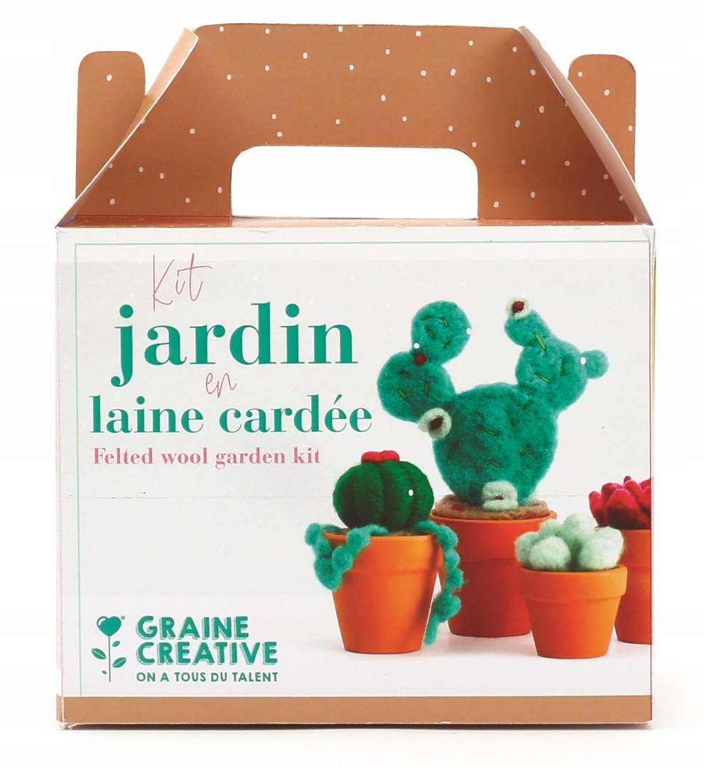 Kreativní sada na plstění pro děti i dospělé kaktusy sukulenty