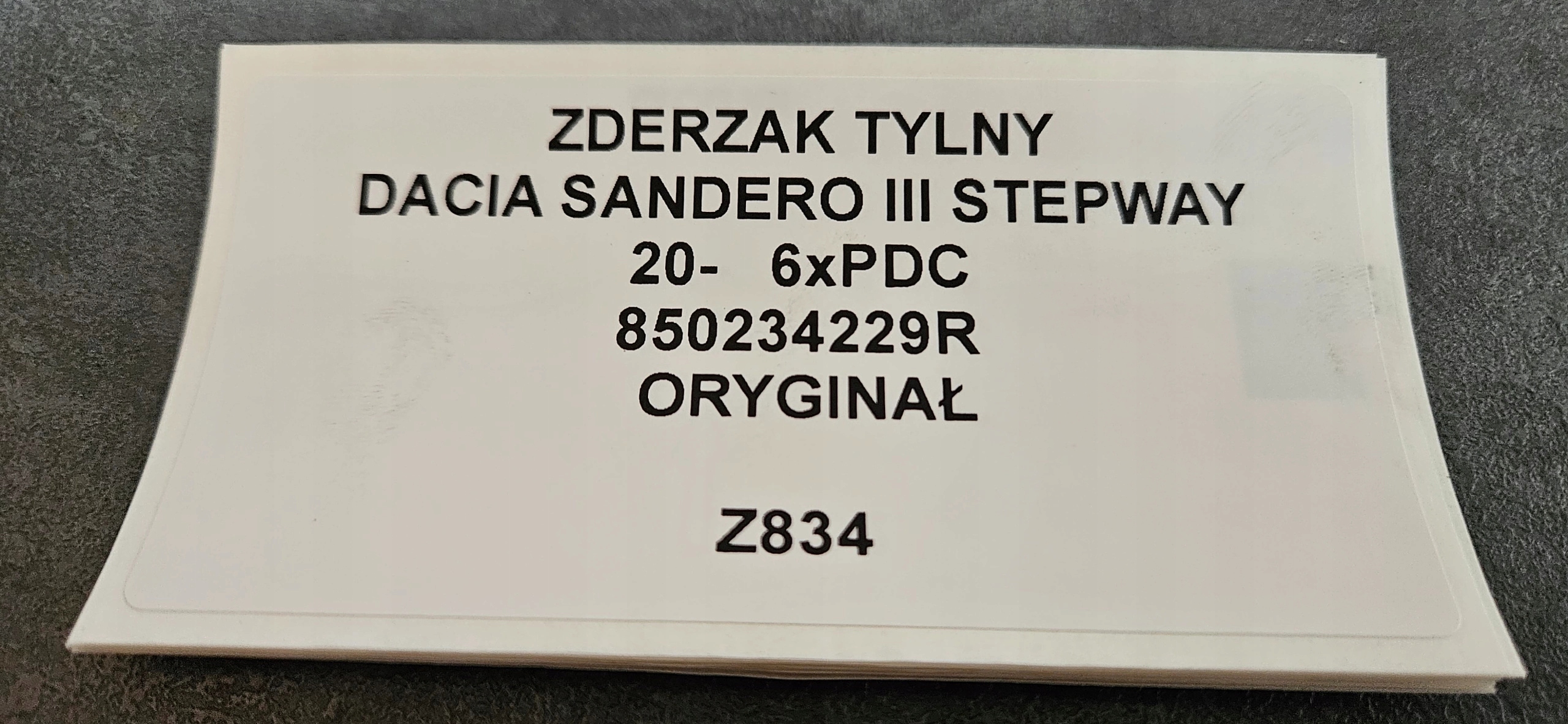 bumper rear DACIA SANDERO III STEPWAY 20- 6XPDC
