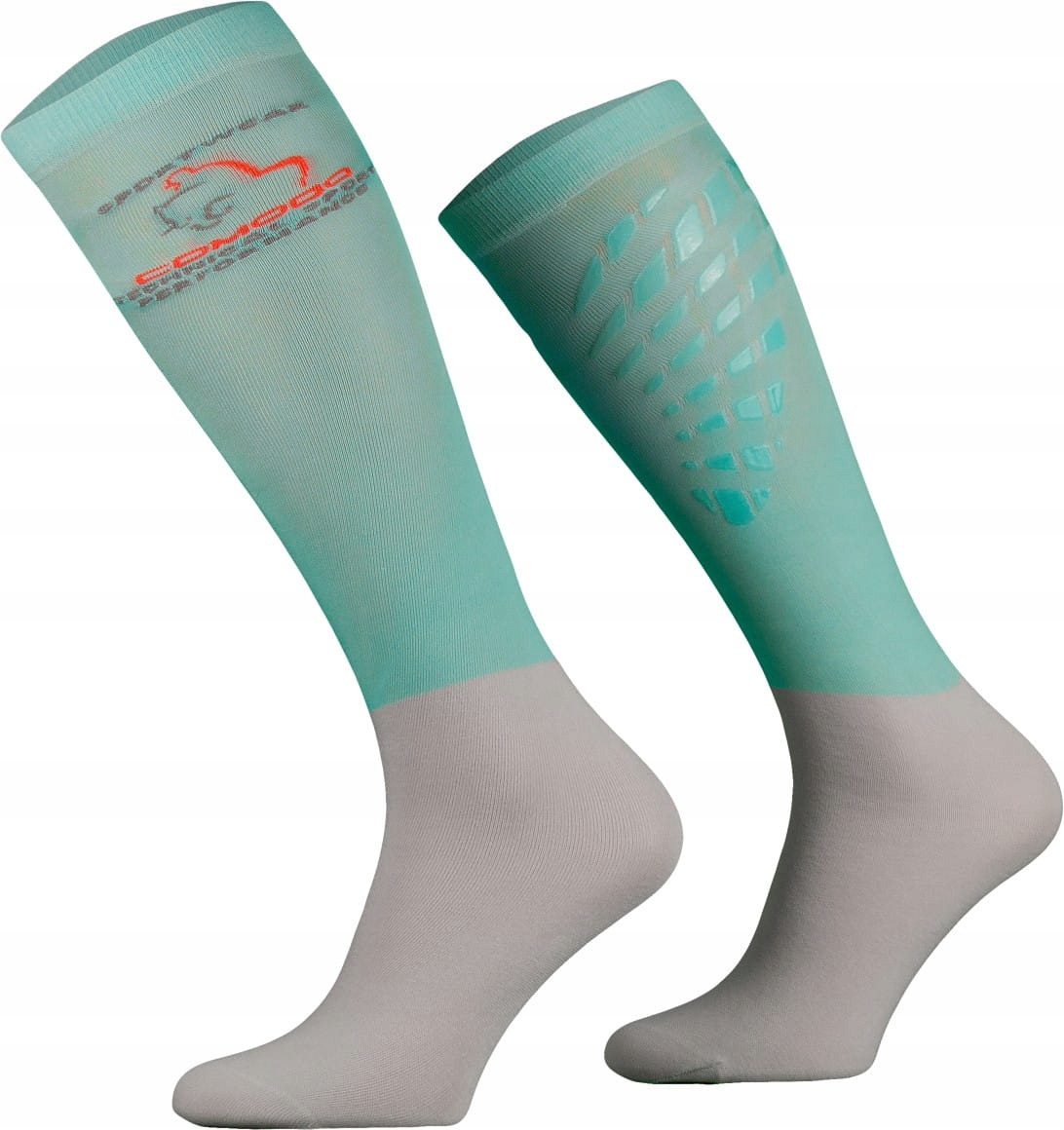 Skarpetki jeździeckie MONDO-CALZA techniczne miętowe M