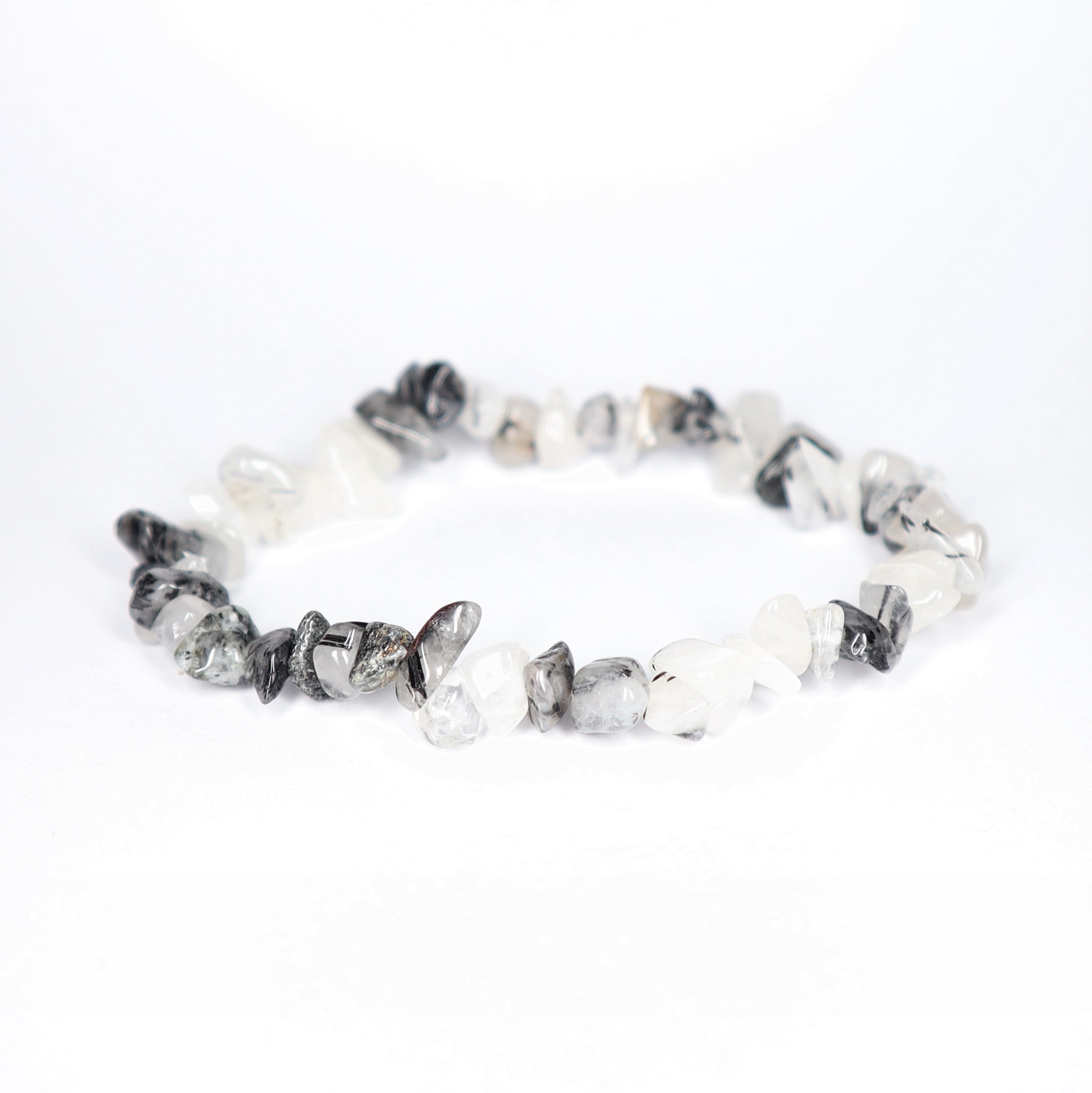 

Bransoletka Kryształ Górski Z Turmalinem chips