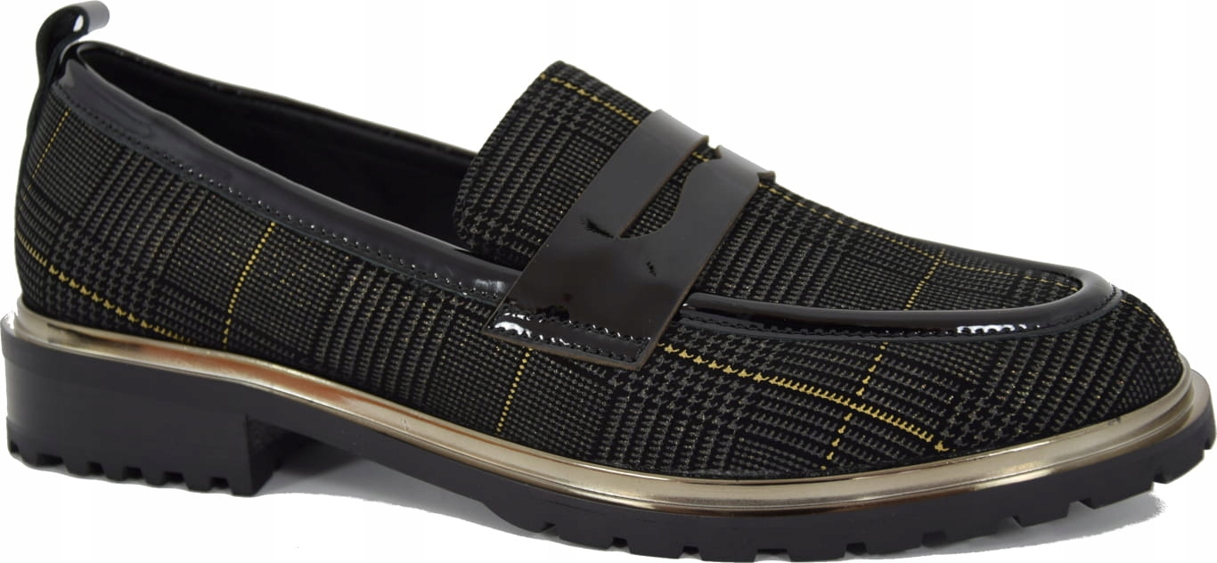 Dámské Mokasíny, Módní Kostkované Boty 49C0222 VEL.36