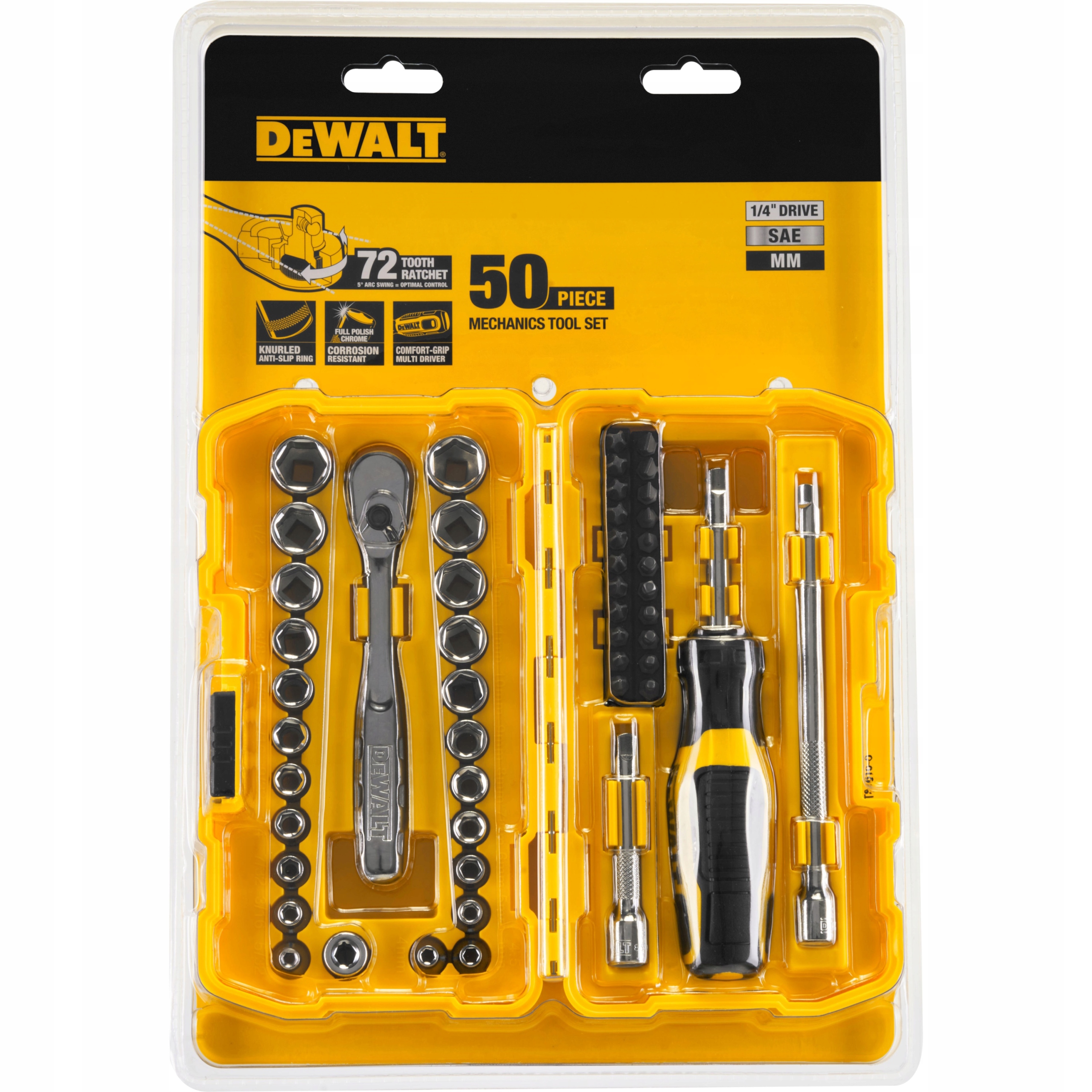 Sada nástrčných klíčů a bitů s ráčnou Nano 1/4" 50 dílů DeWalt