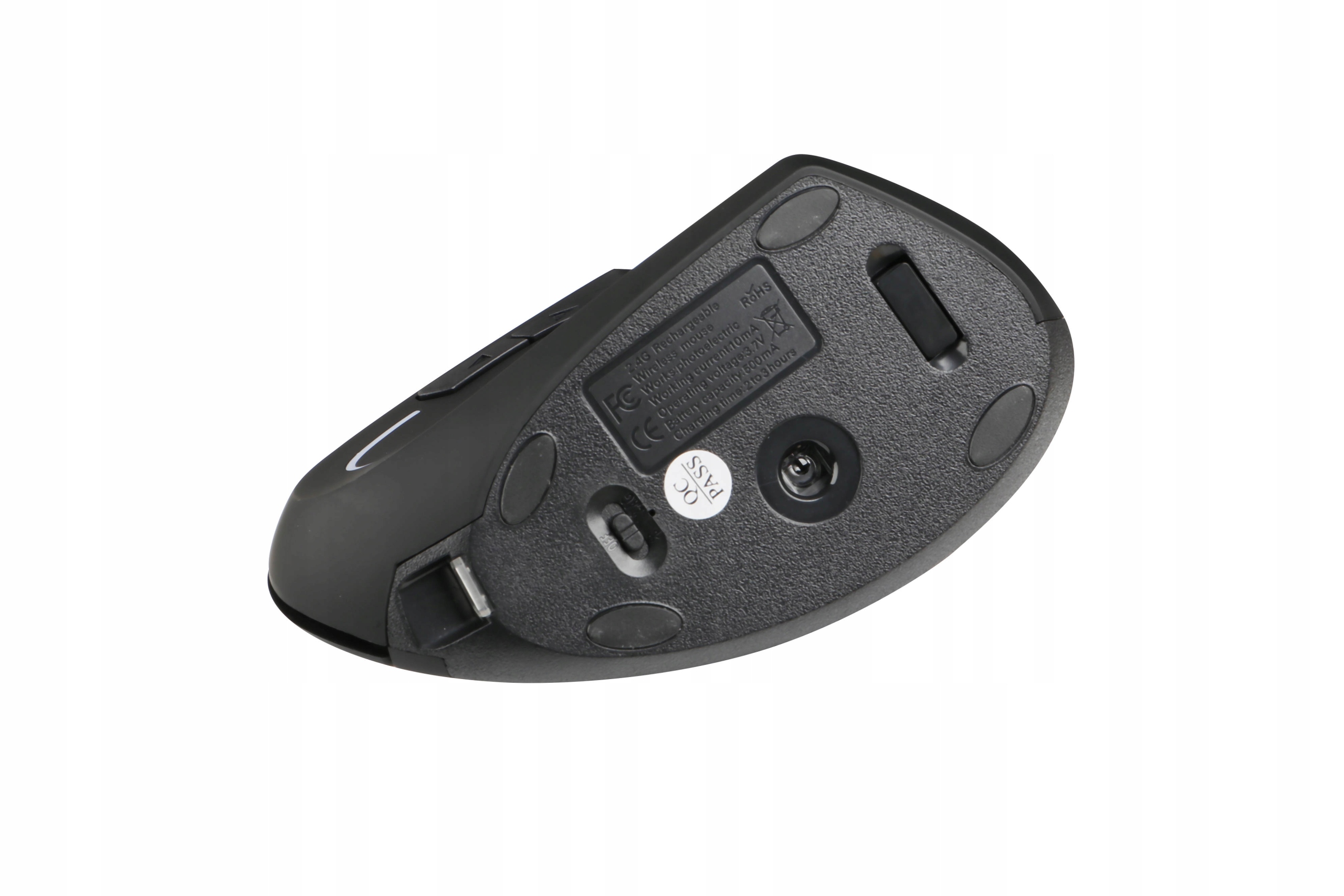 Myszka bezprzewodowa ergonomiczna pionowa bluetooth czarna Wenom ARM 1600 Interfejs USB (Radio 2.4 GHz) Bluetooth