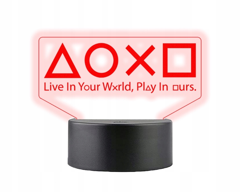 Lampka Nocna z Imieniem PLAYSTATION LED 3D Grawer Zasilanie sieciowe