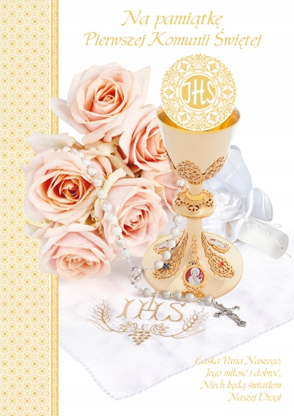 

Pamiątka Pierwszej Komunii Św Karnet B6Z Wzór 16