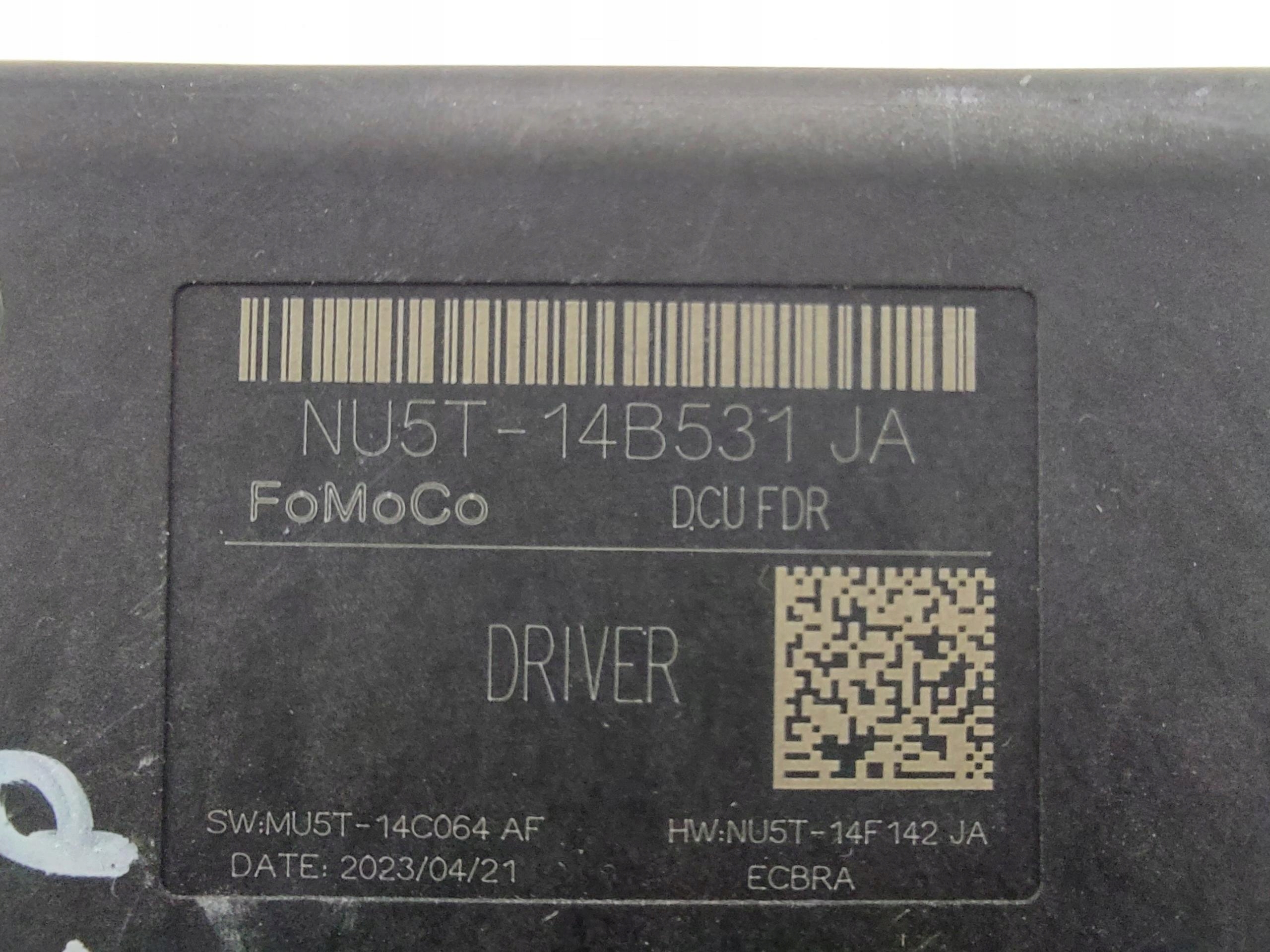 Ford Ranger VI 6 2023r. 2.0 TDCI control unit module door front nu5t-14b531-ja