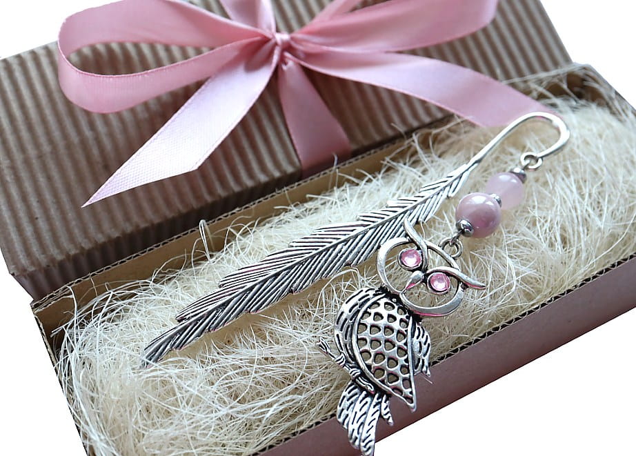 

Zakładka Do Książki Urocza Sowa -pudrowy róż