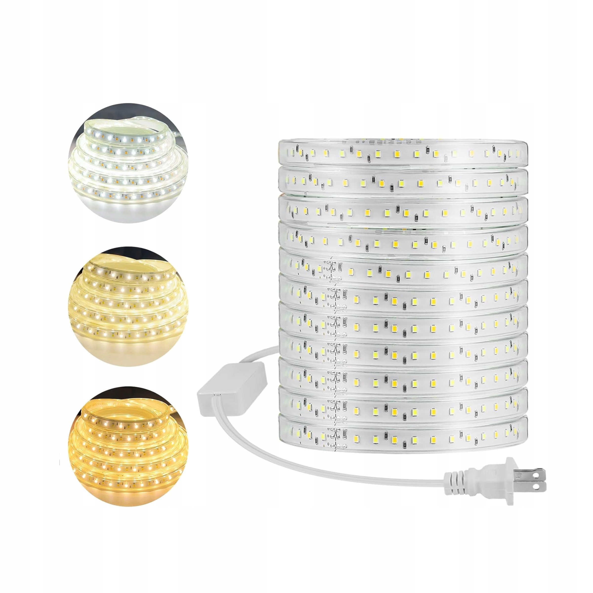 Led páska voděodolná 20 m 3 barvy světla 3000K 6500K IP65