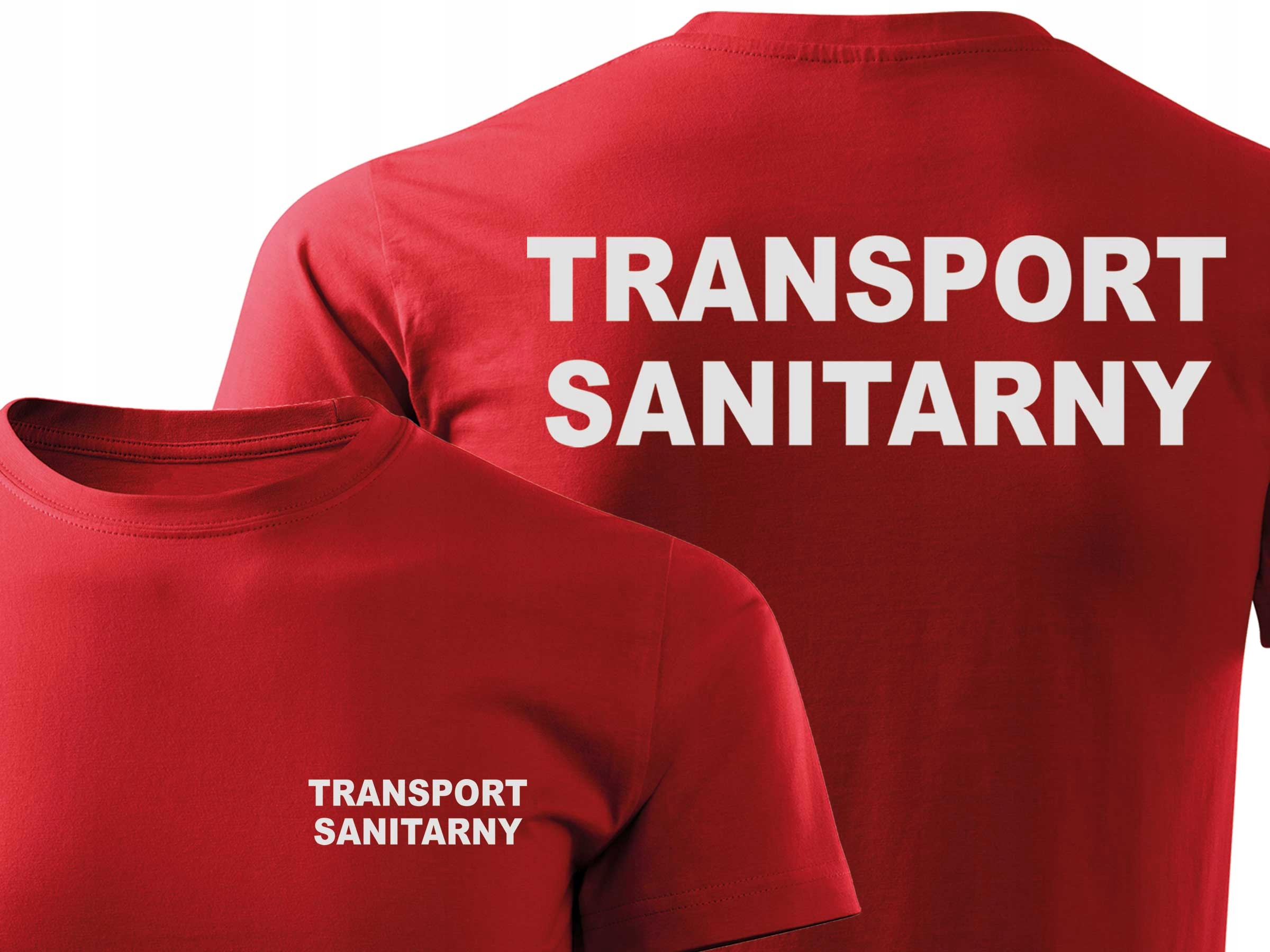 

Koszulka Czerwona Napis Transport Sanitarny - M