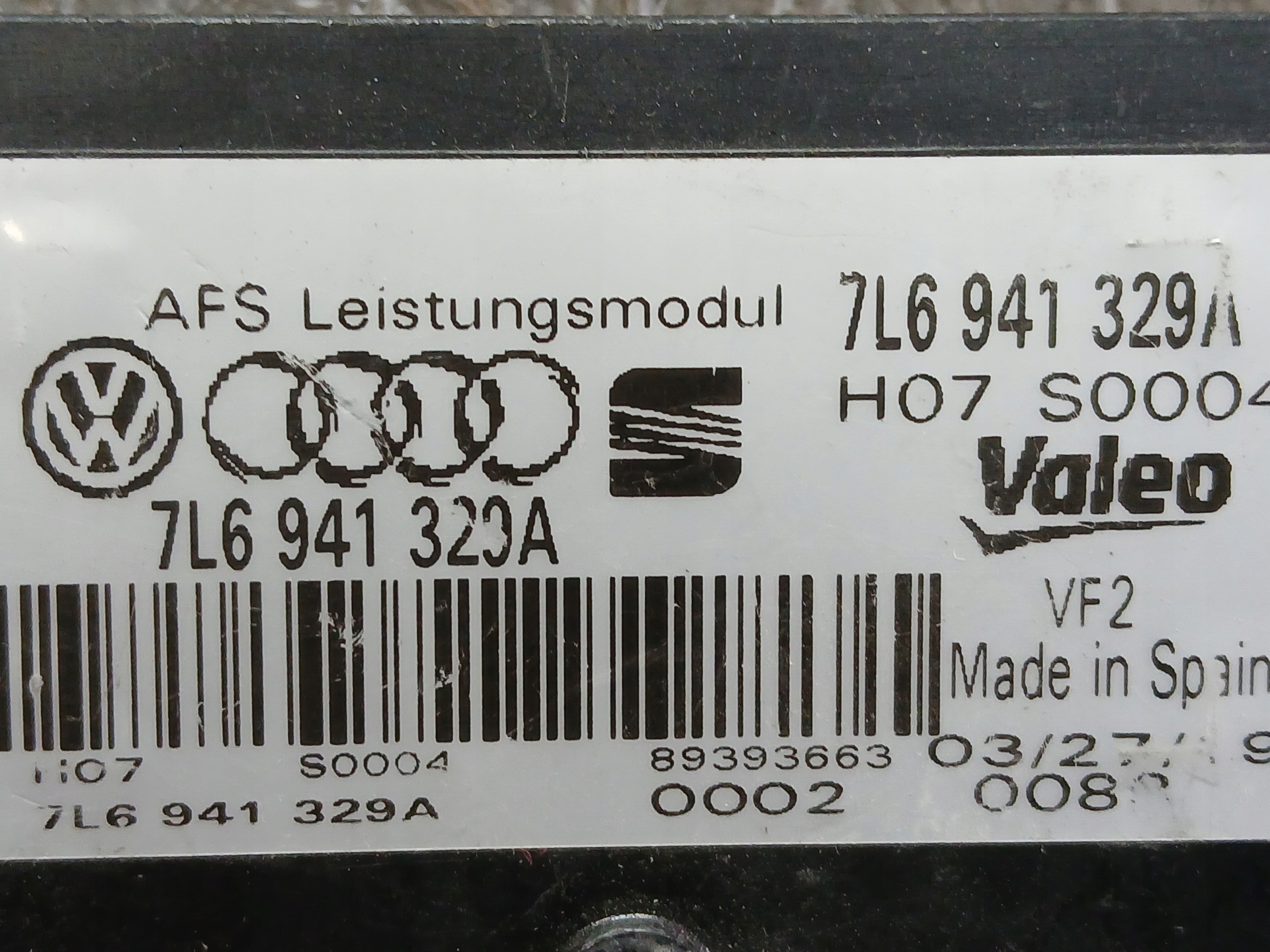 light module steering control unit 7L6941329A