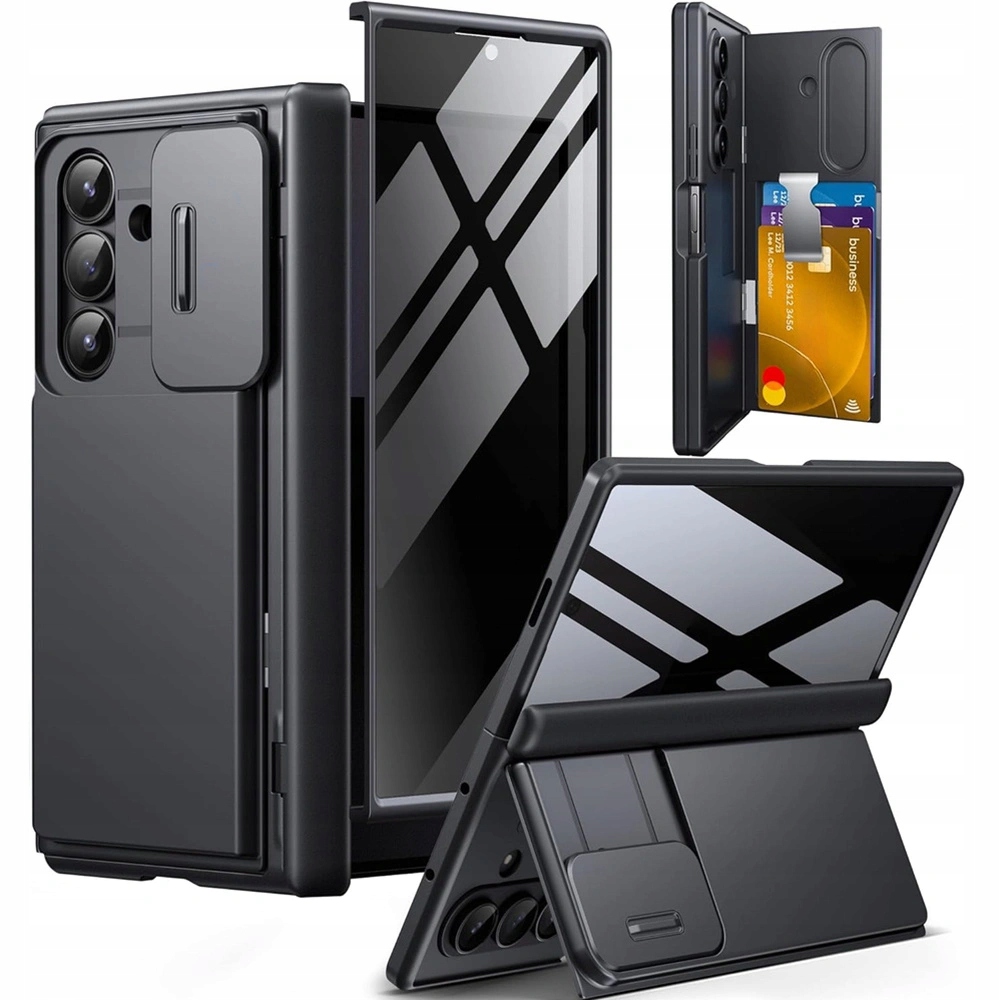 Pouzdro pro Galaxy Z Fold7, Tongate Wallet, stojánek, antispy krytka fotoaparátu