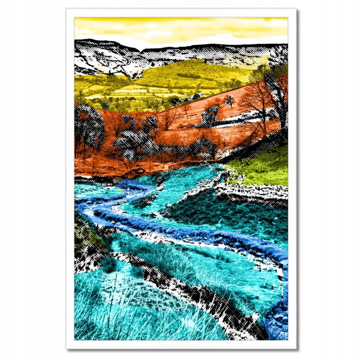 Plakáty v rámu 40x60 Krajina v komiksovém stylu