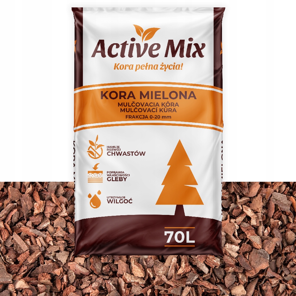 

Kora Mielona Sosnowa kompostowana Drobna 0-20mm70L