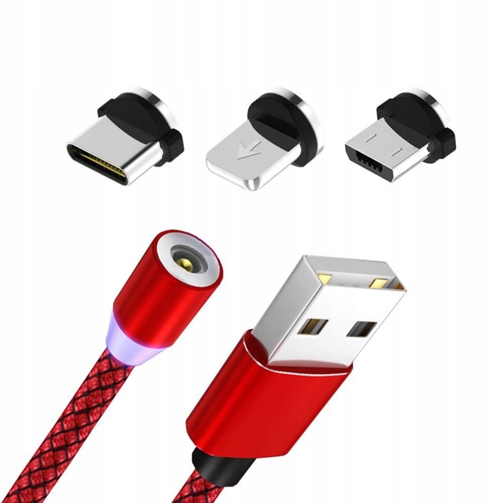 

Kabel 3w1 Magnetyczny 1m Do Iphone Typ-c Micro Usb