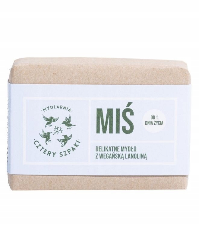 CZTERY SZPAKI Mydło Miś - z wegańską lanoliną, delikatne 110 g