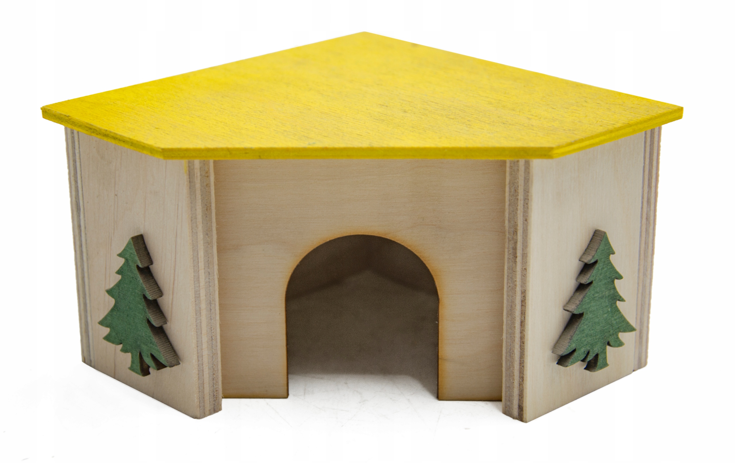 DREWNIANY DOMEK KLATKA DLA CHOMIKA MYSZY GRYZONIA Szerokość produktu 10.5 cm