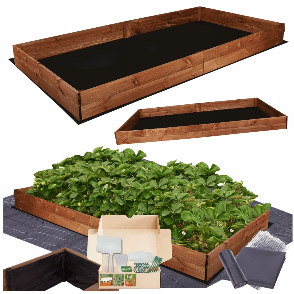 Vyvýšený záhon, truhla zeleninový záhon pařeniště, květináč, impregnace 18x160x120