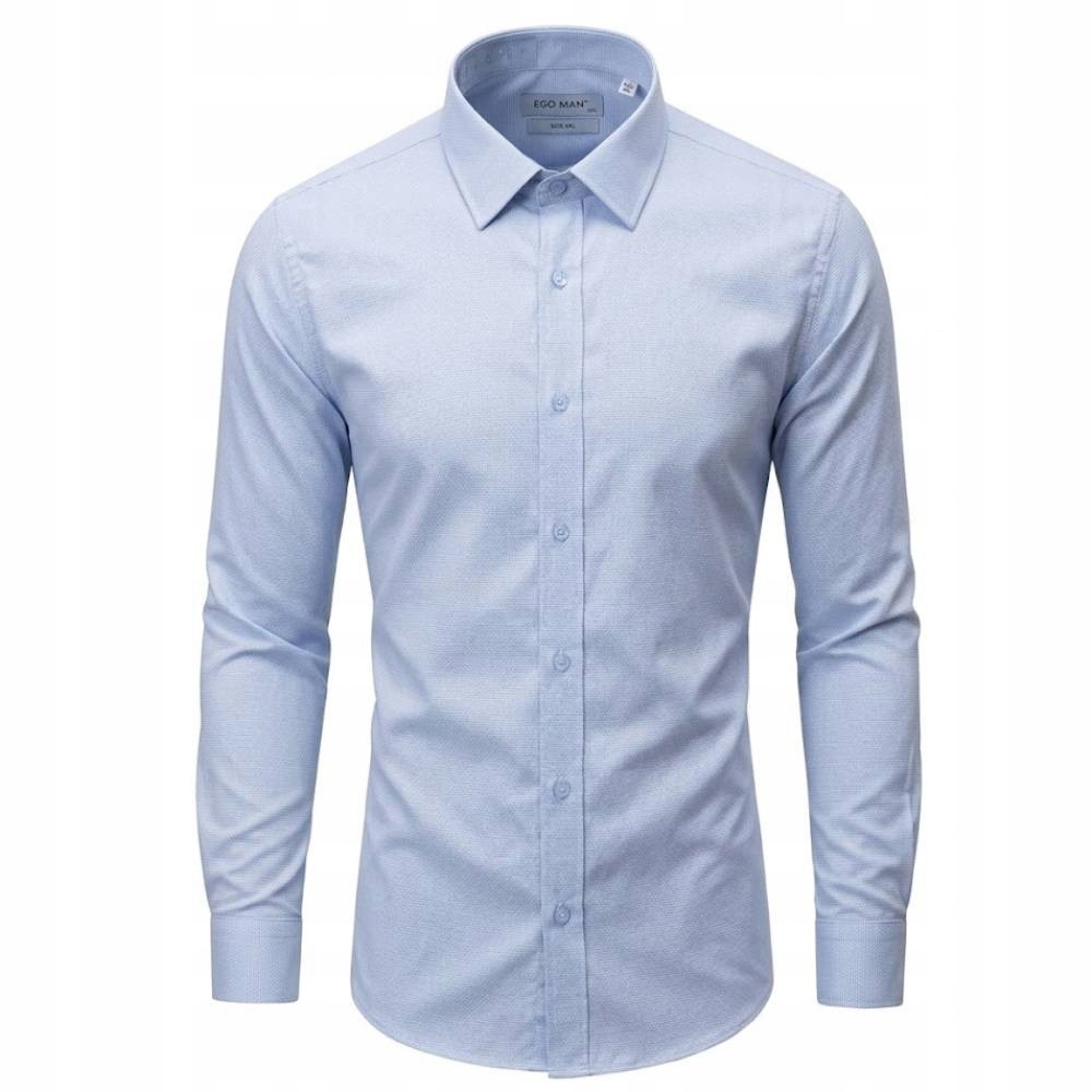 Ego Man košile pánská S0324-02 slim fit XXL světle modrá