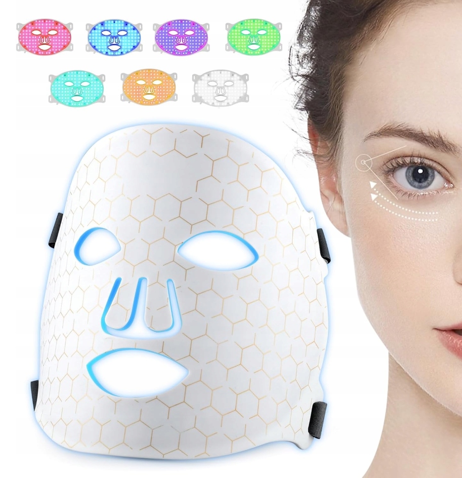 Inf 7-Color Led Face Mask Phototherapy Device for Skin Rejuvenation and Acn