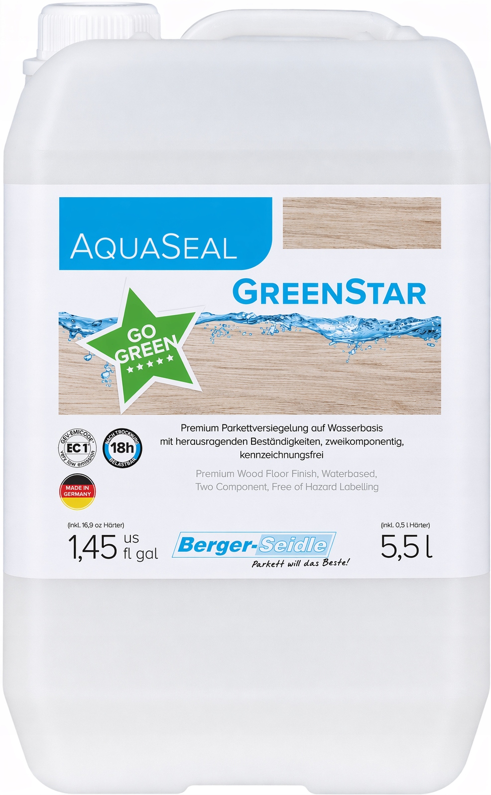 Berger-Seidle AquaSeal GreenStar Mat 5,5L vodný lak 2K na parkety