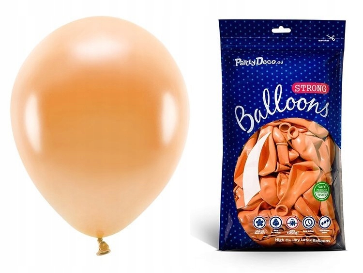 

Balony metaliczne pomarańczowe urodziny 30cm 10szt