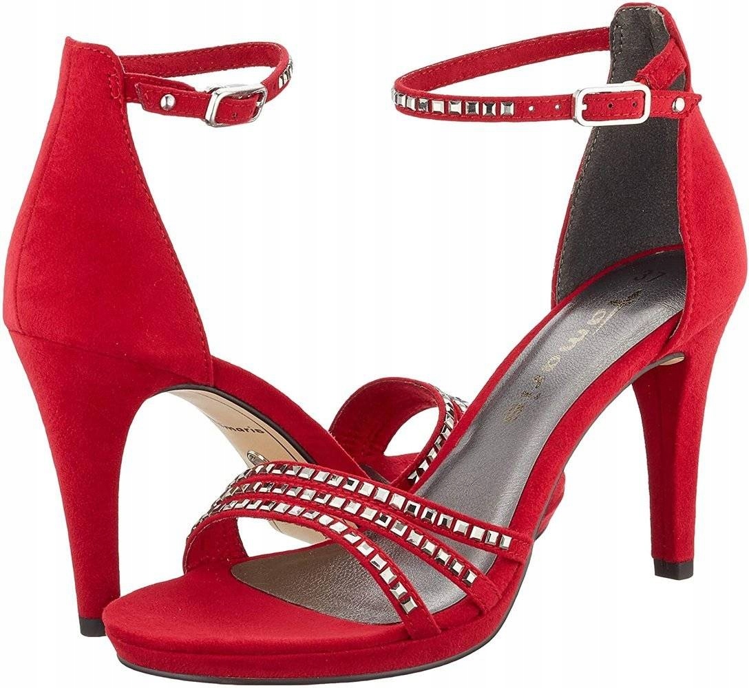 

Czółenka Tamaris damskie na obcasie czerwone r. 37