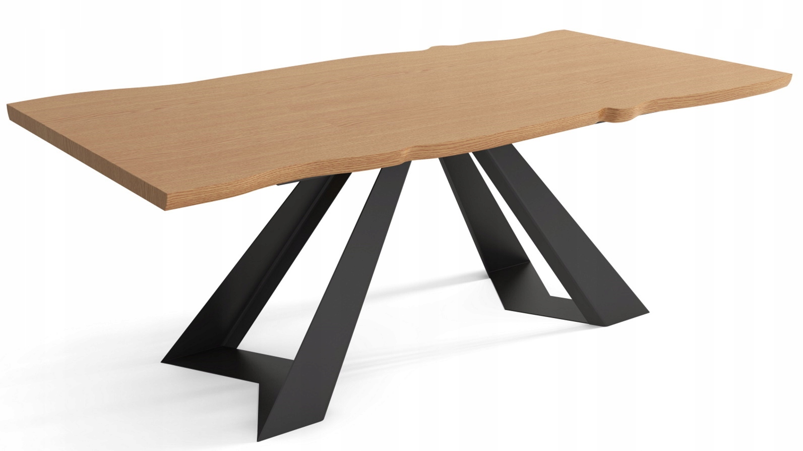 Stół Boston lite drewno dębowe 100x180 nogi metal