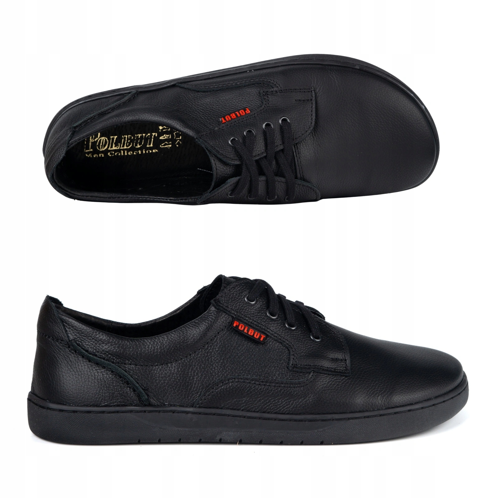 Buty wide toe męskie skórzane Polbut 2602/2 szeroki przód czarne 42