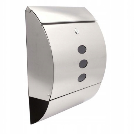 Poštovní Schránka XL-3 Okénka Nerezová Konvexní Vysoká Kvalita Trvanlivá