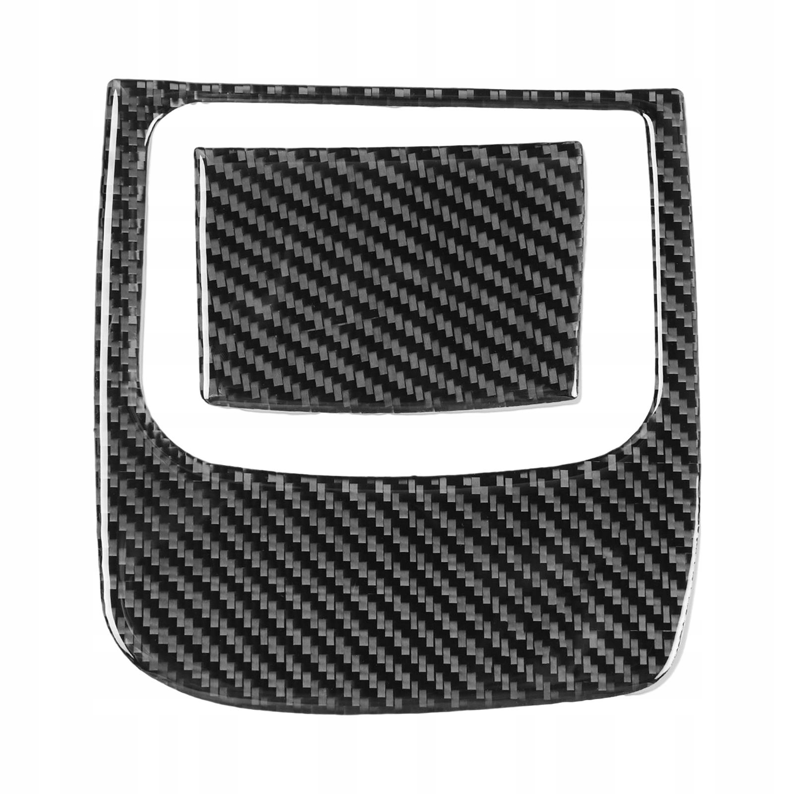 2PCS VEHICLE REAR CONSOLE STORAGE ПАНЕЛЬ TRIM КАРБОН FIBER STICKER FOR 