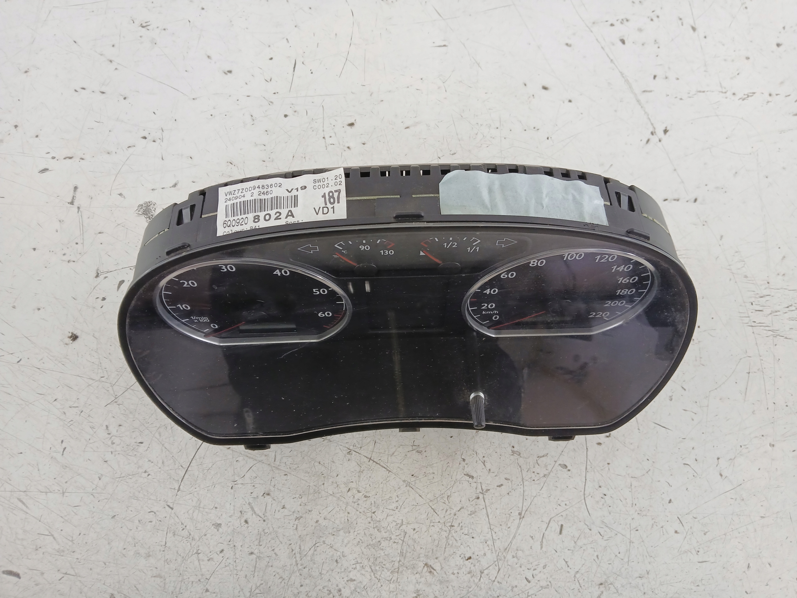 VW POLO 9N 1.2 dials dials 6Q0920802A