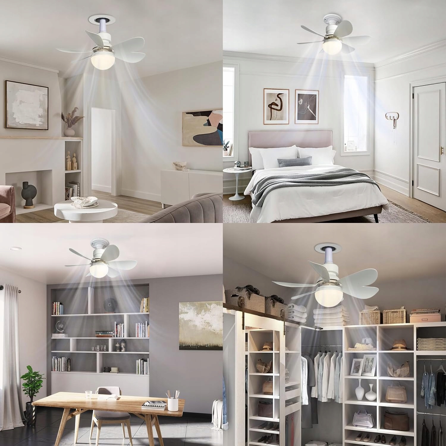 2w1 40w 52cm WIATRAK ŻARÓWKA Lampa LED z Wentylatorem E27 + Pilot Kolekcja Lampa LED Wentylator