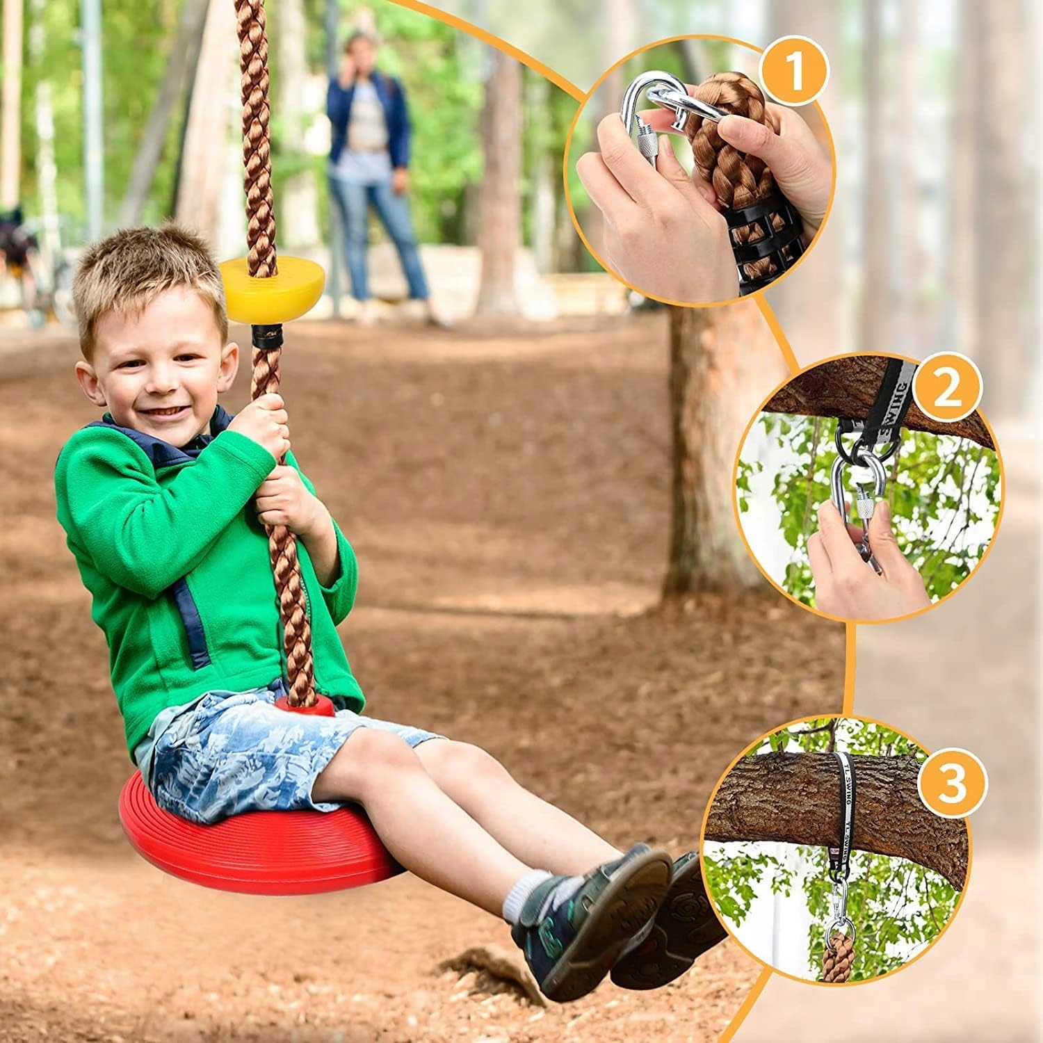 LINA DO WSPINACZKI HUŚTAWKA OKRĄGŁA DLA DZIECI GRUBA LINA WSPINACZKOWA 2m Kod producenta LWH200