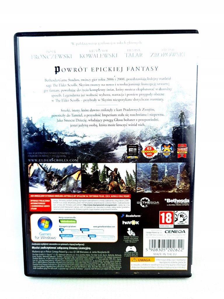 PUDEŁKO THE ELDER SCROLLS SKYRIM PC PL BEZ GRY Tematyka, motyw gra