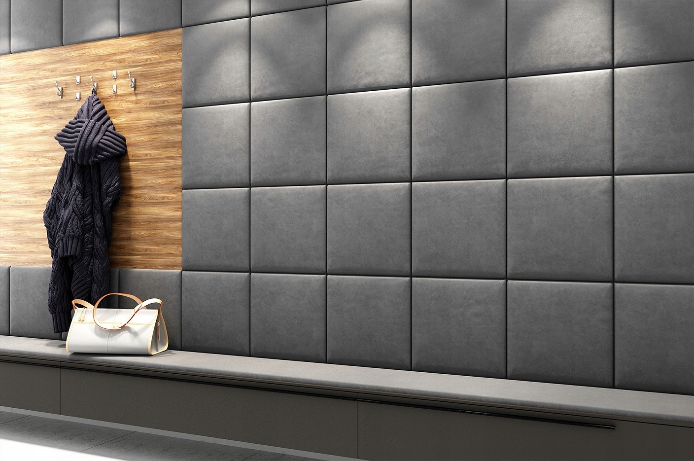 Panel Ścienny Tapicerowany 65x50 Wezgłowie Wysokość mebla 50 cm