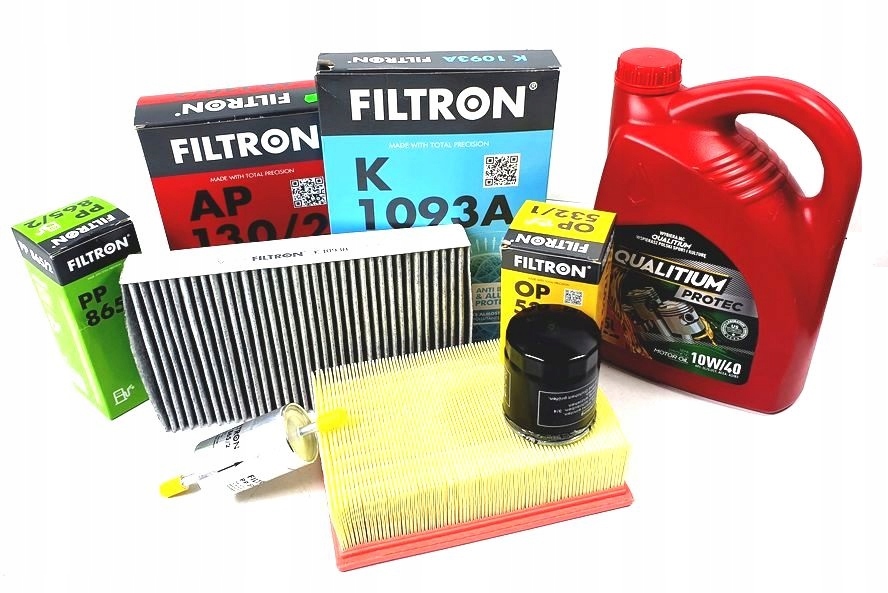 

5L 10W40 4X Filtr Peugeot 307 Citroen C4 2.0 16V